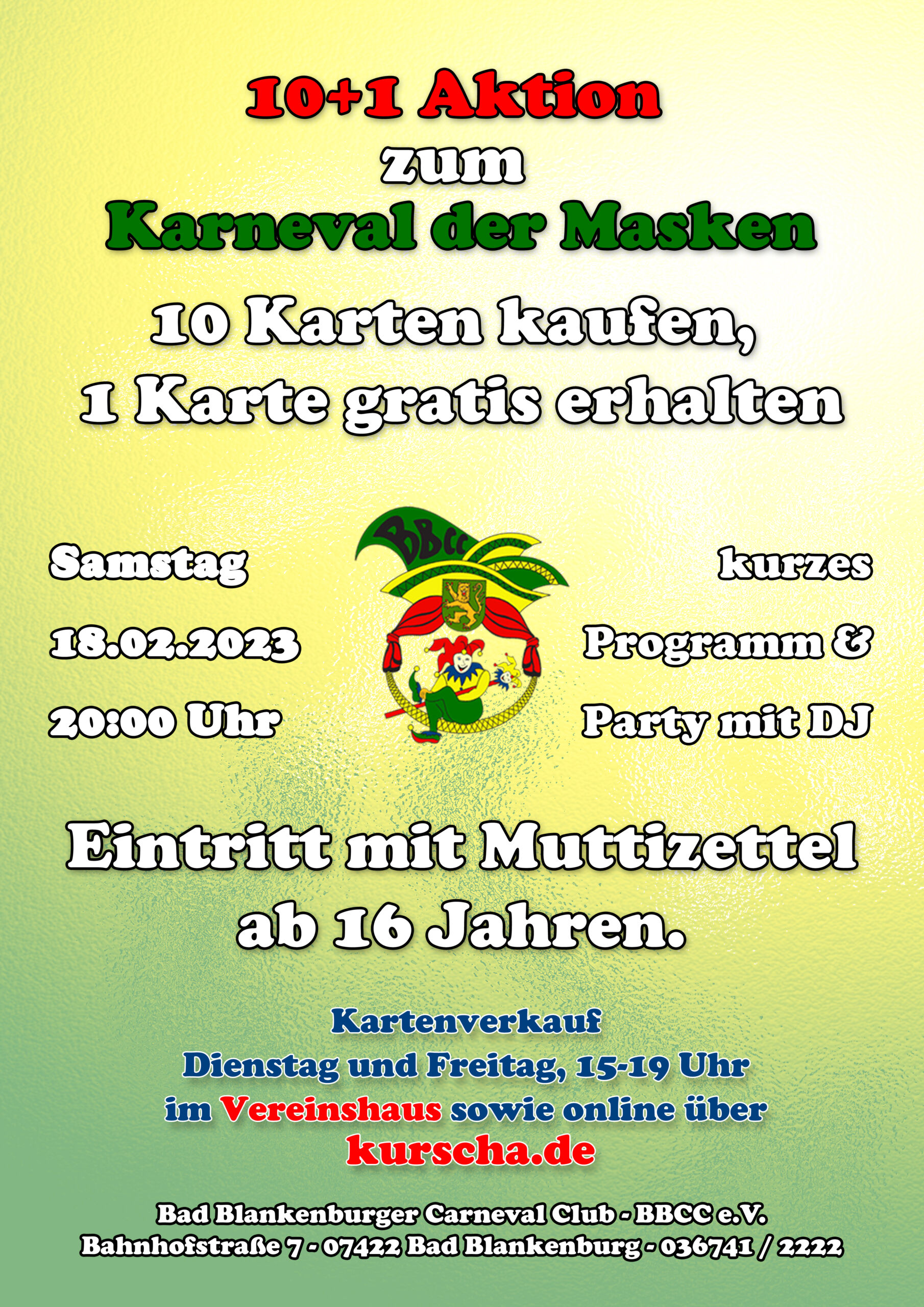 Plakat Maskenball 2023